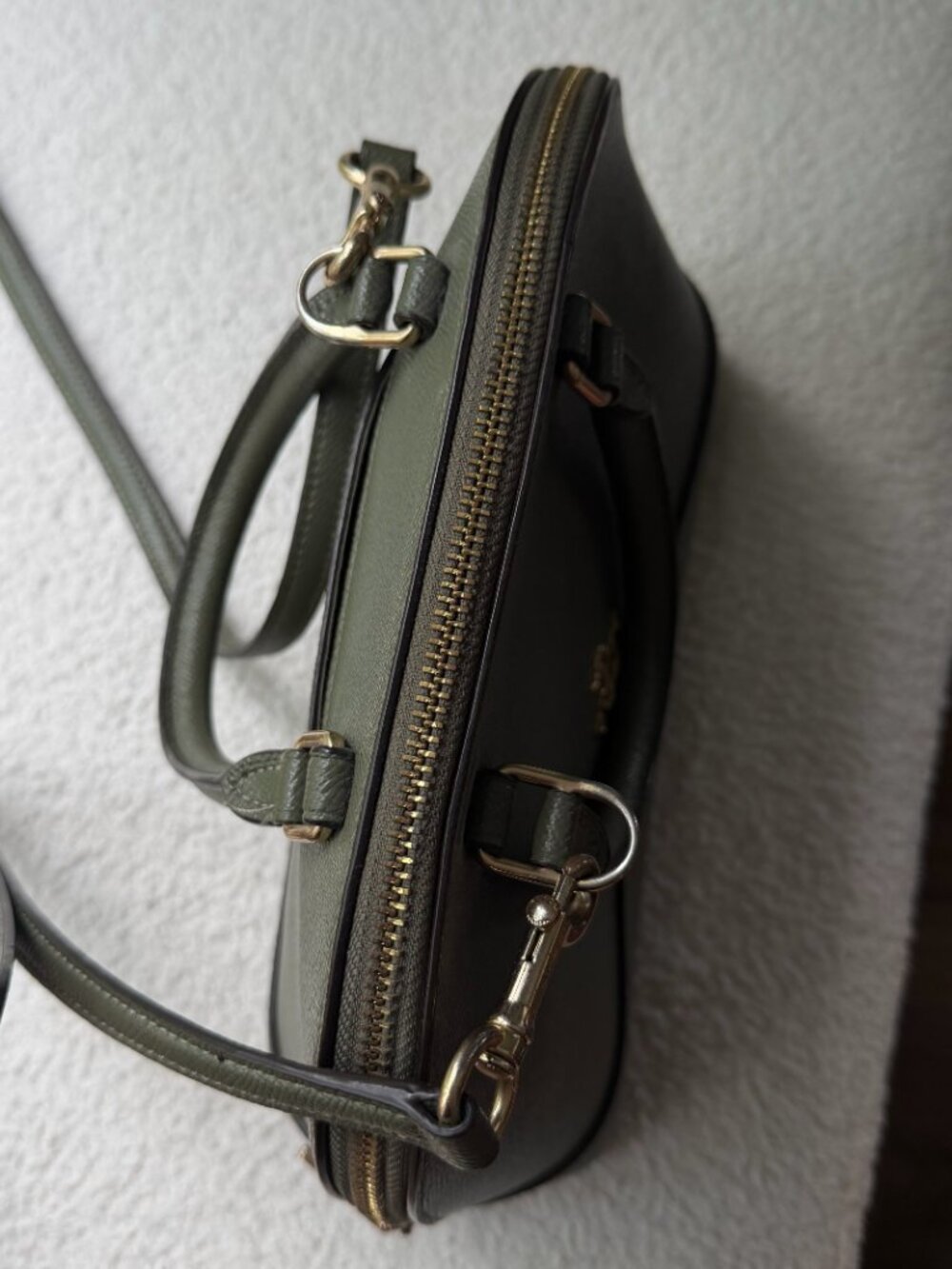 Coach Mini Sierra Satchel Green Bag - Picture 2 of 3